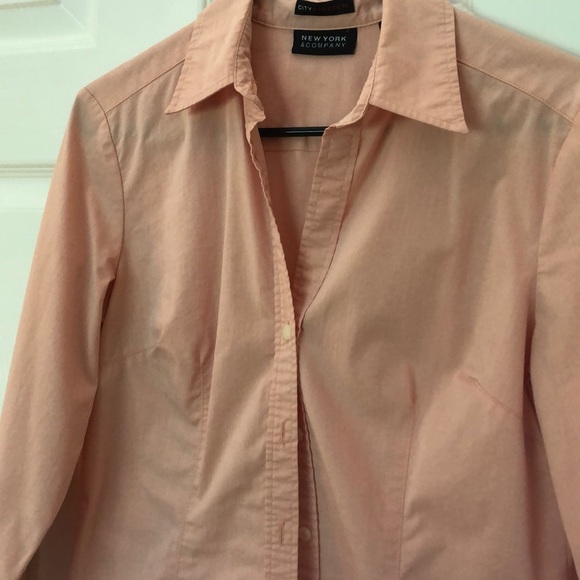 Peach button down - Picture 4 of 5